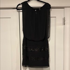 Aidan Black Sleeveless Wedding Guest Dress